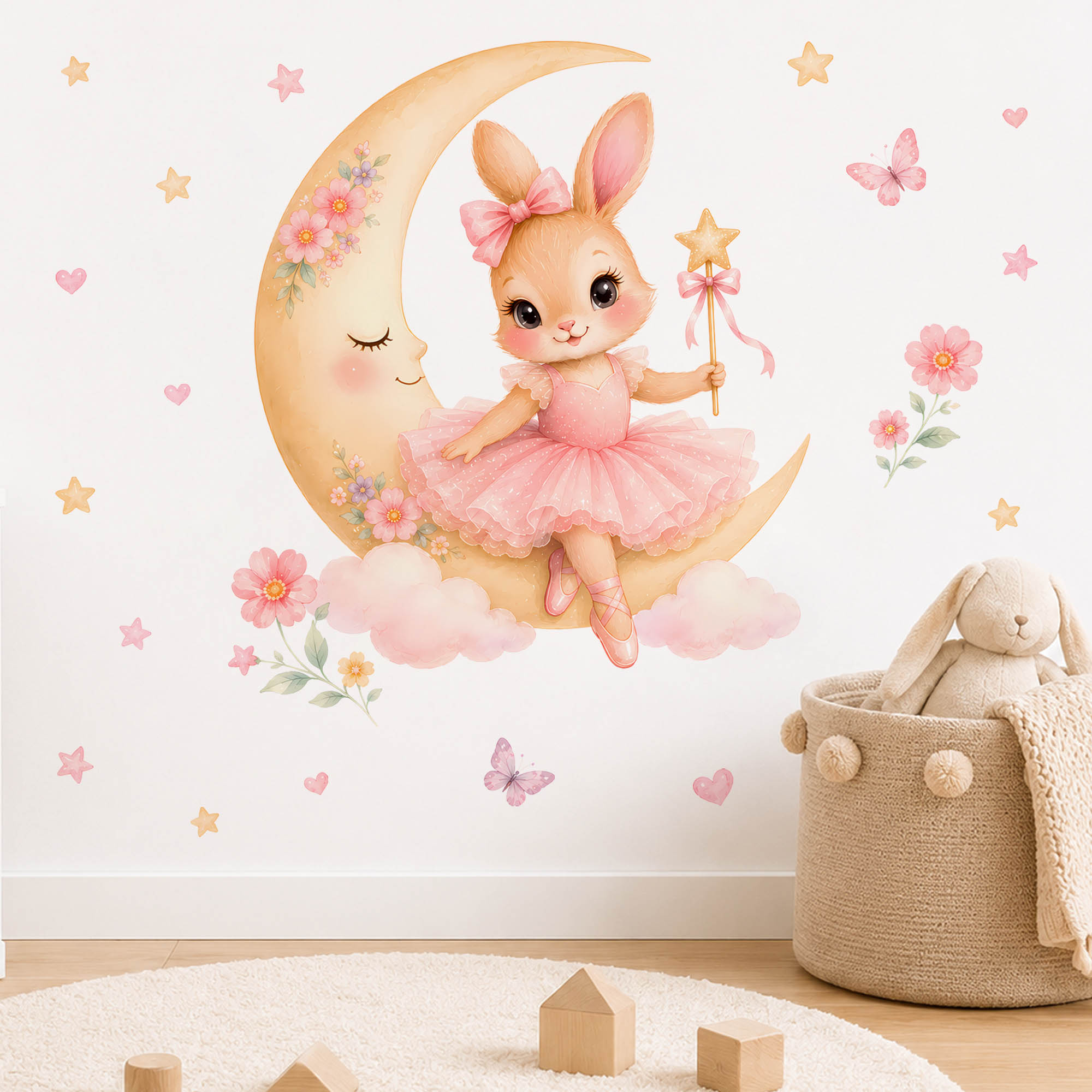 Aquarell Ballerina Häschen Mon – Baby Nursery Decor Girl Bewertung und Preis