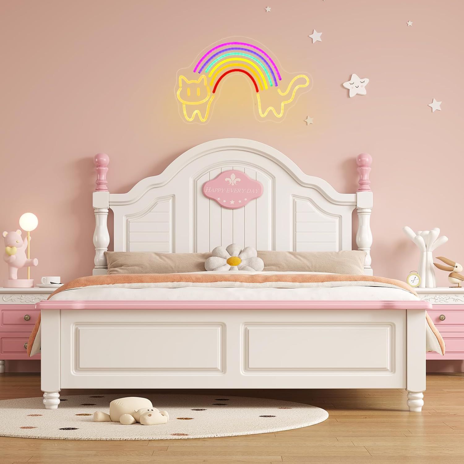 Regenbogen-Katzen-Neonschild,  – Baby Nursery Wall Lights Bewertung und Preis