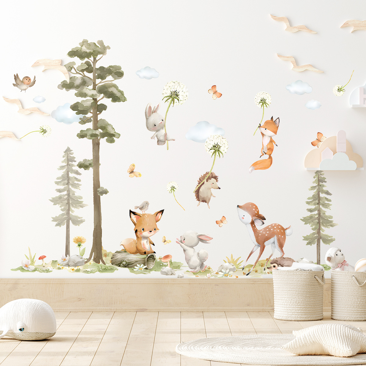 Niedliche Waldtiere Wandaufkle – Baby Girl Nursery Quotes Bewertung und Preis
